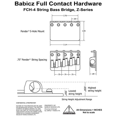 FCH 4 string bass bridge schematic