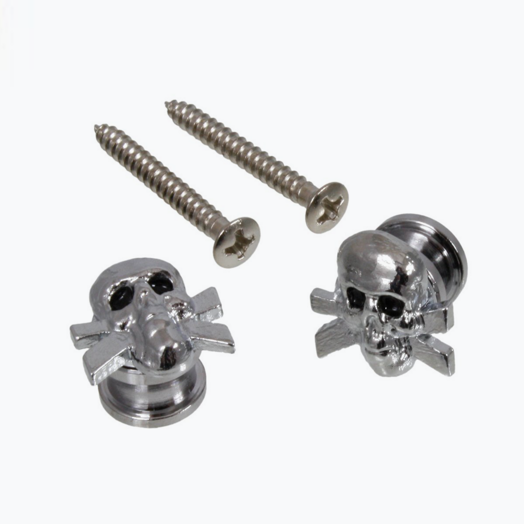 2 screws and 2 skull shaped buttons