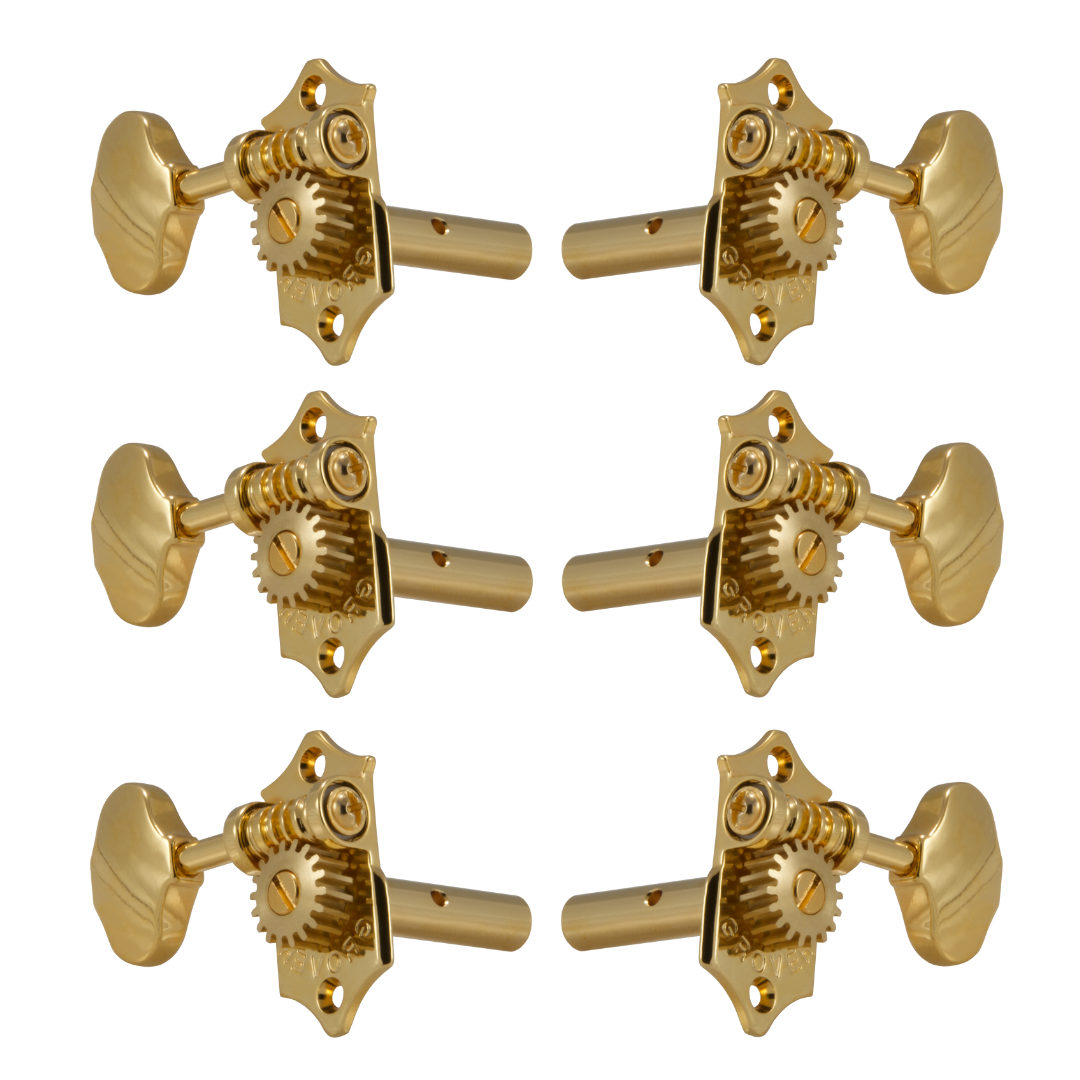 grover open gear tuners TK-7919-001 Grover 3x3 Sta-Tite Tuner Set for Slot Head- set of 6 pcs