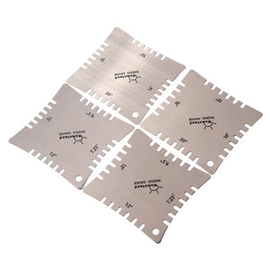 LT-4551-000 Set of 4 Stainless Steel Radius Guides, narrow and wide spacing for guitar and bass.