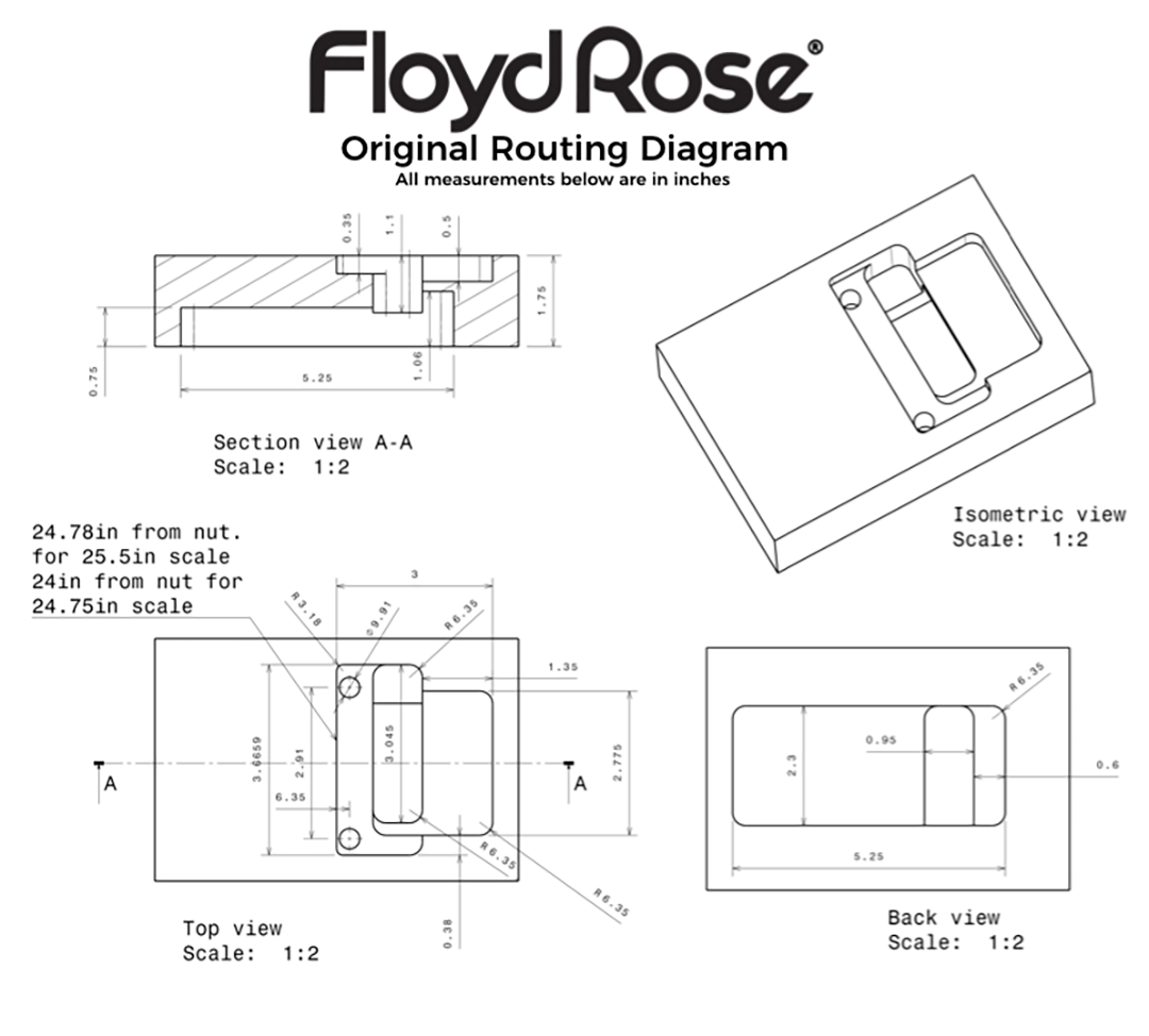 SB 5200 Original Floyd Rose Locking Tremolo
