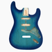 front view of stratocaster ocean blue guitar 