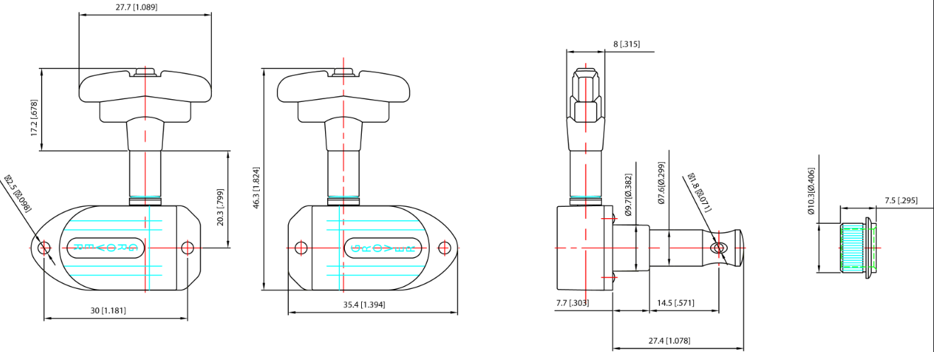 TK-7960 GROVER® 3X3 IMPERIALS TUNERS