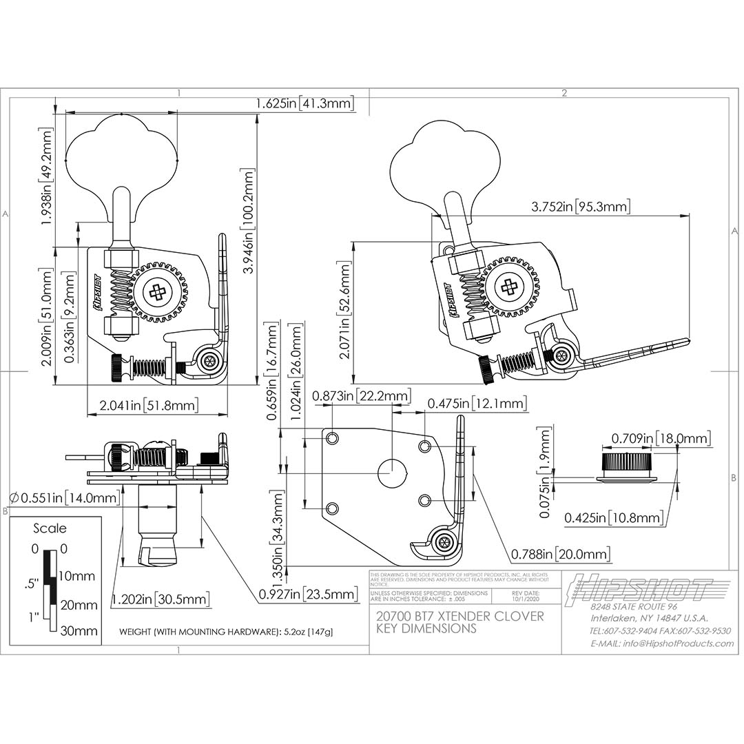 TK-7115-001 Hipshot Hipshot Bass Extender