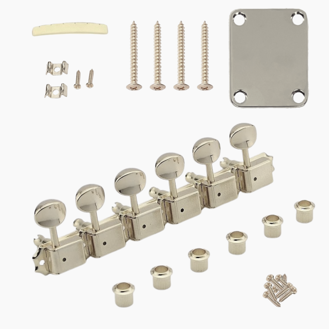 Telecaster® & Stratocaster® Neck Hardware Kit - Nickel Finish