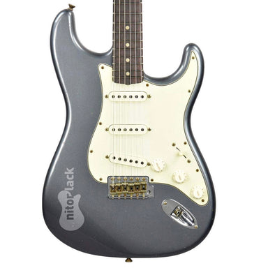 Charcoal frost metallic spray painted guitar