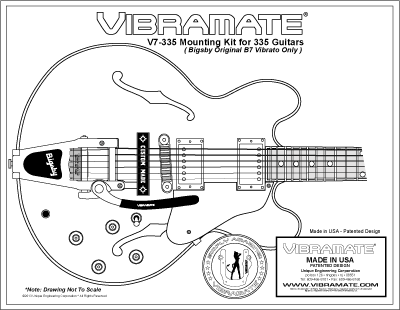 TP-3773-001 Nickel Bigsby® V7-335 E Vibramate® for Epiphone Dot®