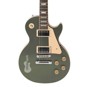 Oxford grey nitrocellulose spray painted guitar